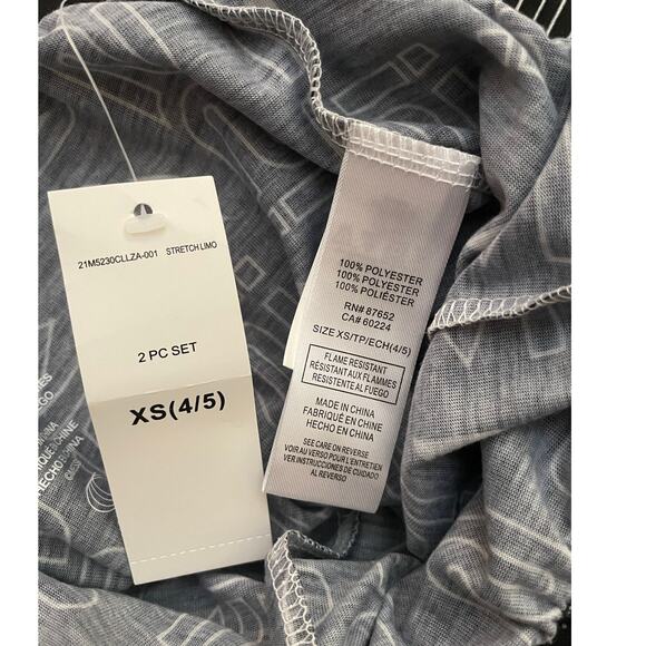 Newt Messi Collection Kids Girls Size XS 4-5 Yrs Black Pink Pajama Set - Picture 8 of 11